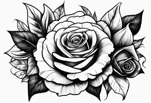 2 violets and a rose tattoo idea