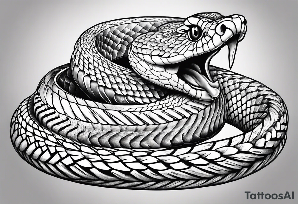 Agressive Snake tattoo idea