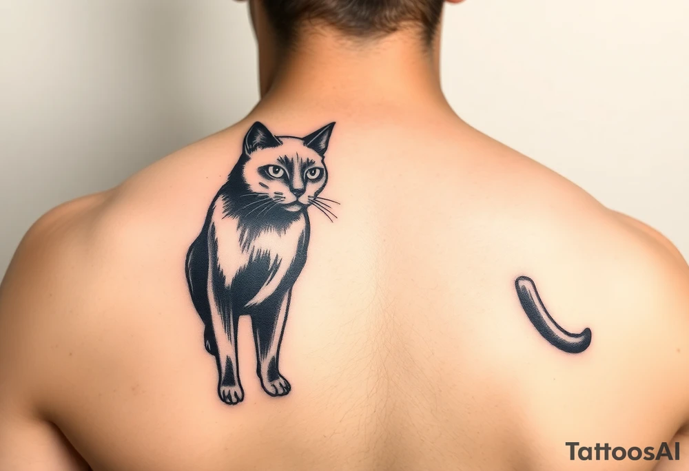 black cat tattoo idea