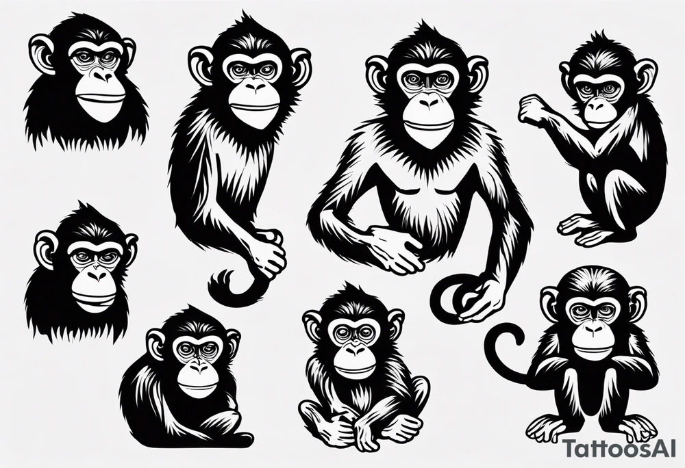 Funny Monkey tattoo idea