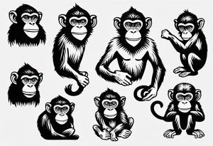 Funny Monkey tattoo idea