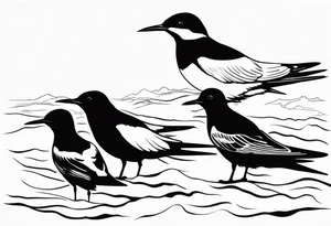 Arctic tern Silhouettes. Make Sure that only real Arctic terns are depicted tattoo idea