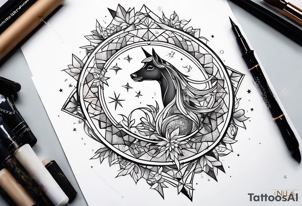 etoile constellation chevreuil tattoo idea