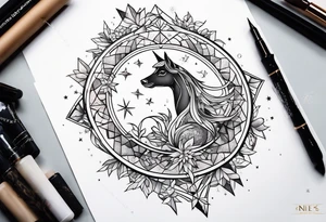 etoile constellation chevreuil tattoo idea