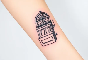 Modern slot machine with 777 tattoo idea