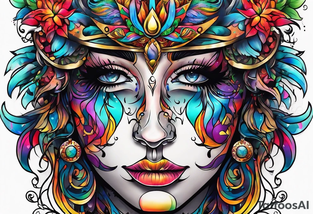 LSD inspired non portraits tattoo idea