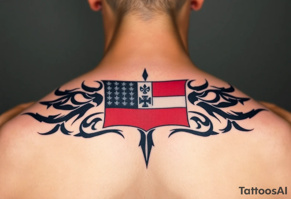 A Czech flag designed as a tribal tattoo tattoo idea