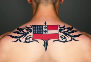 A Czech flag designed as a tribal tattoo tattoo idea