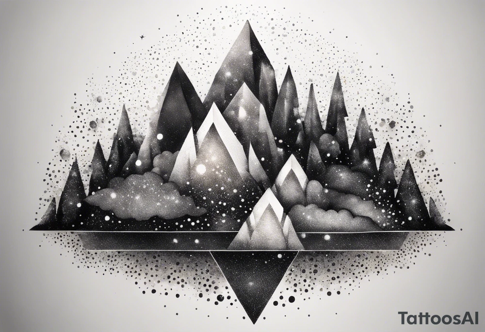 Glitter crystal cluster dreamland tattoo idea