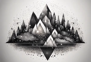 Glitter crystal cluster dreamland tattoo idea