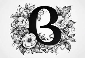 Capital B letter with Alec, Hannah and Raelynn hidden inside the letter b make it like a vine tattoo idea