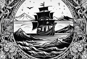 Nordic rune of viking warriors tattoo idea