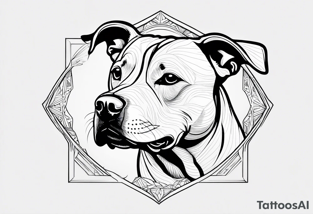 Cookie my pitbull dog outline of ears with her name in cusive at the bottom tattoo idea