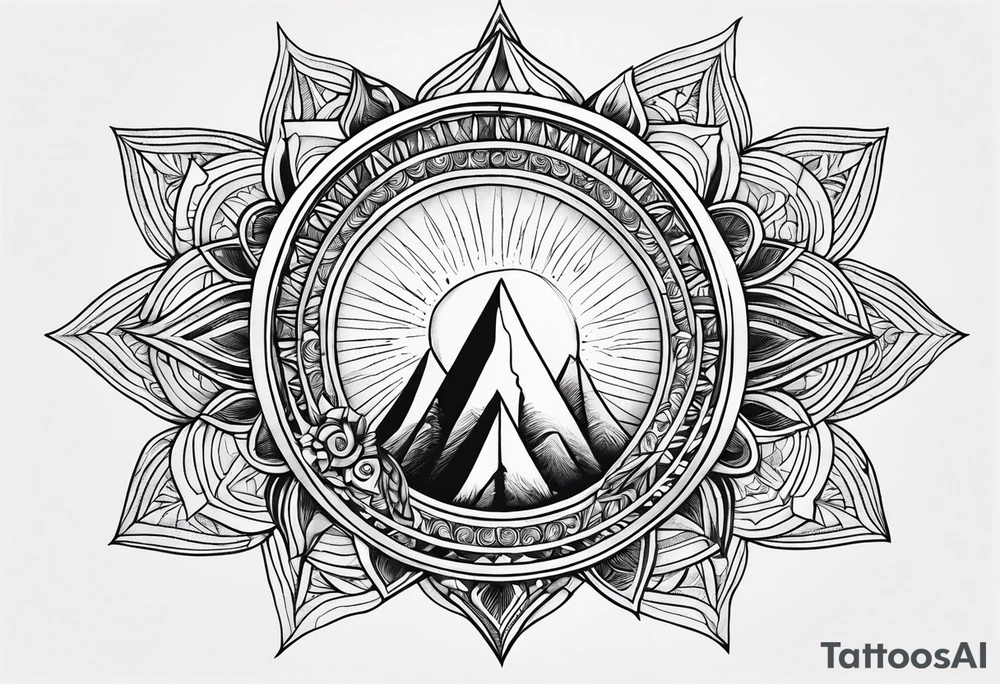 elif letter
 and sun tattoo idea
