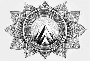 elif letter
 and sun tattoo idea