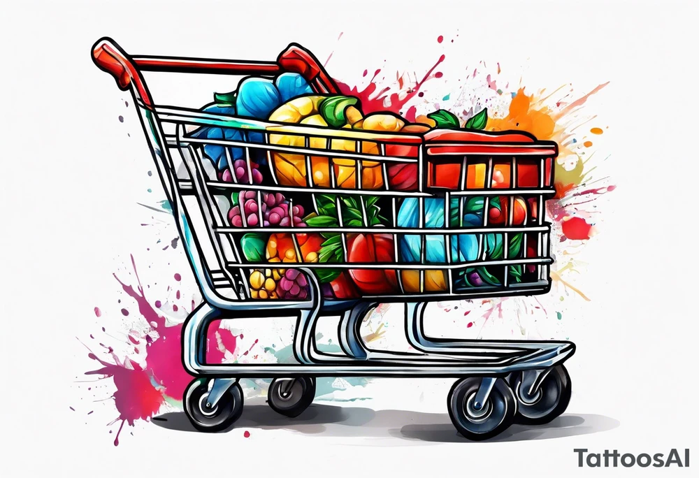 Shopping cart tattoo idea