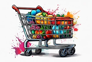 Shopping cart tattoo idea