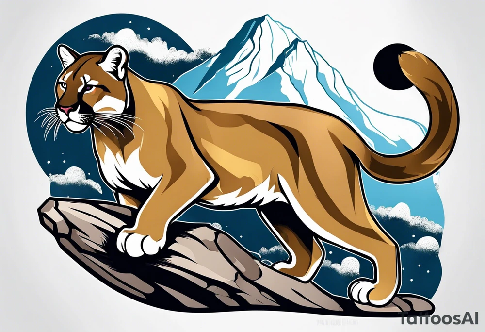Mountain lion tattoo idea
