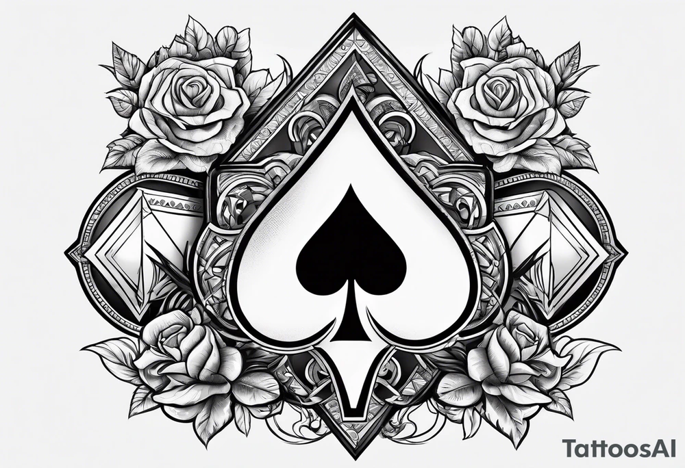 poker card aces tattoo idea