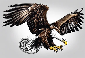 eagle catching snake tattoo idea