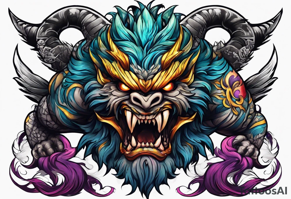 Powerlifti g monster tattoo idea