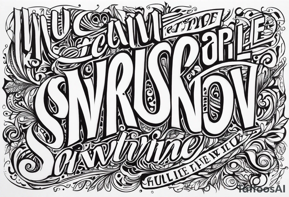 words tattoo idea