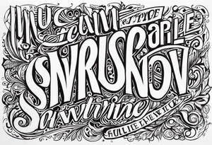 words tattoo idea