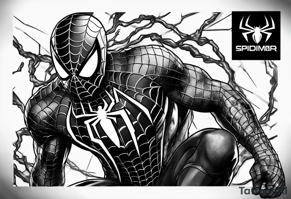 Spiderman in medic war battlefield gear full body tattoo idea Spiderman in medic war battlefield gear full body tattoo idea