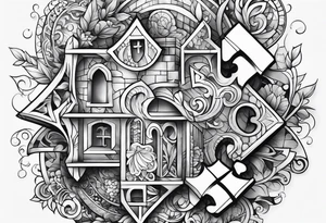 A puzzle piece tattoo idea