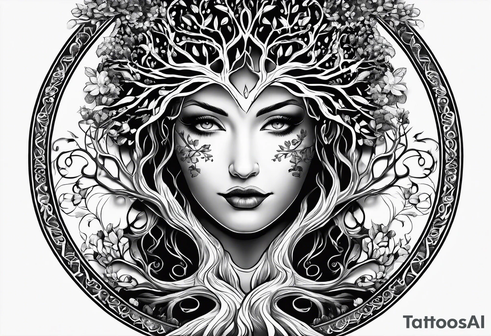 Mother, tree of life, sons tattoo idea