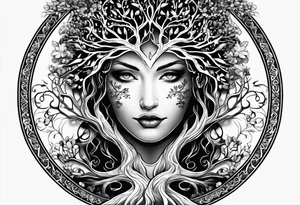 Mother, tree of life, sons tattoo idea