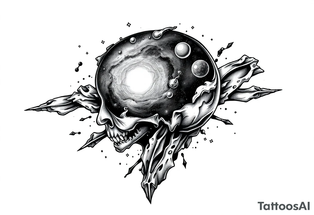 Galaxy looking within one's own mind. tattoo idea