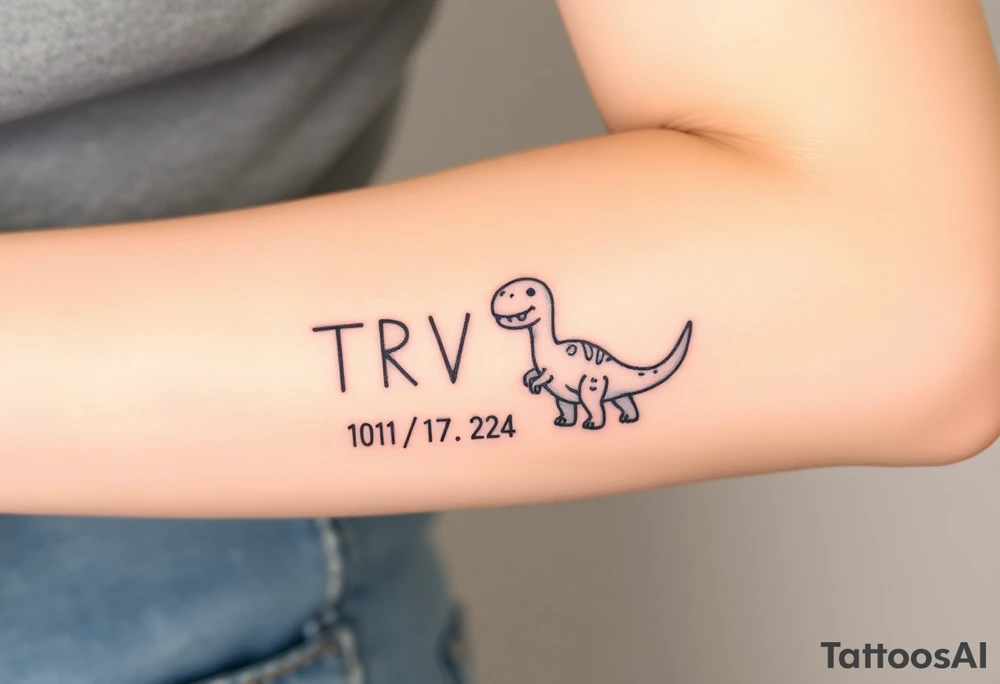 TRB IV 11/27/2024 with a dino next to it tattoo idea