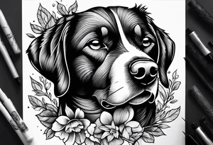 Dog passed away tattoo idea