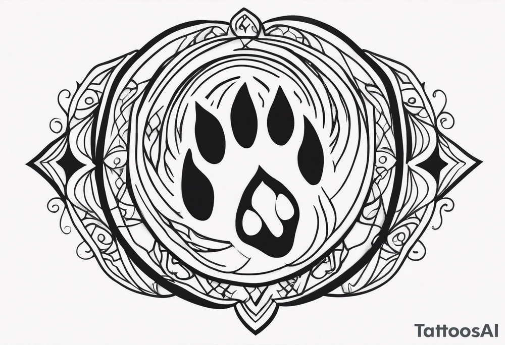 Paw Print tattoo idea