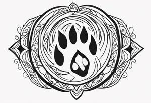 Paw Print tattoo idea