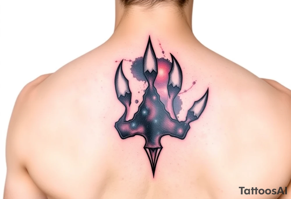 Dog paw nebula tattoo idea