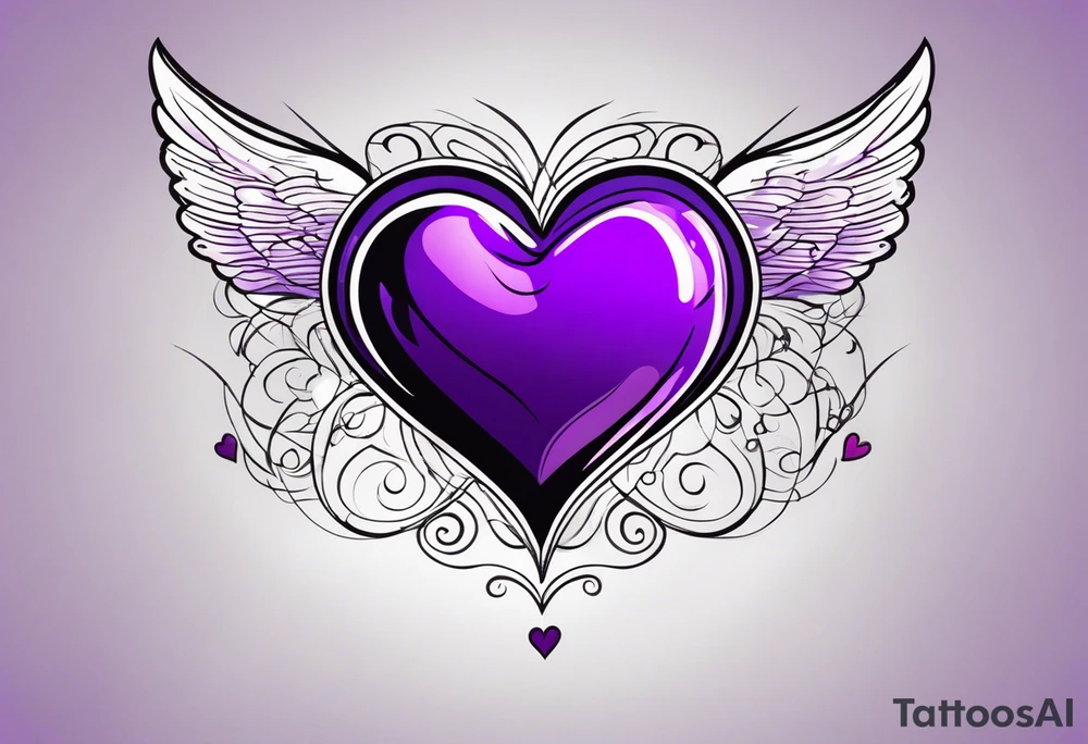 Infinity, purple heart tattoo idea