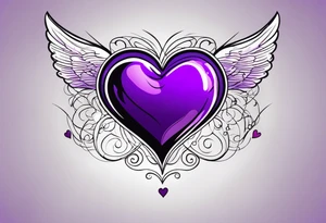 Infinity, purple heart tattoo idea