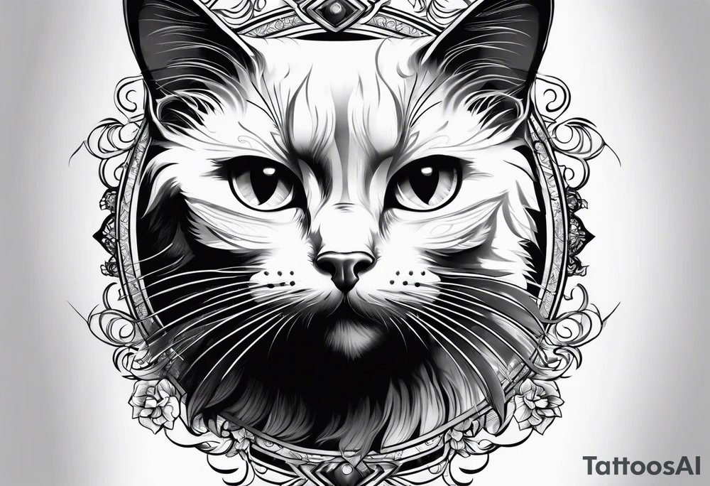 black cat tattoo idea