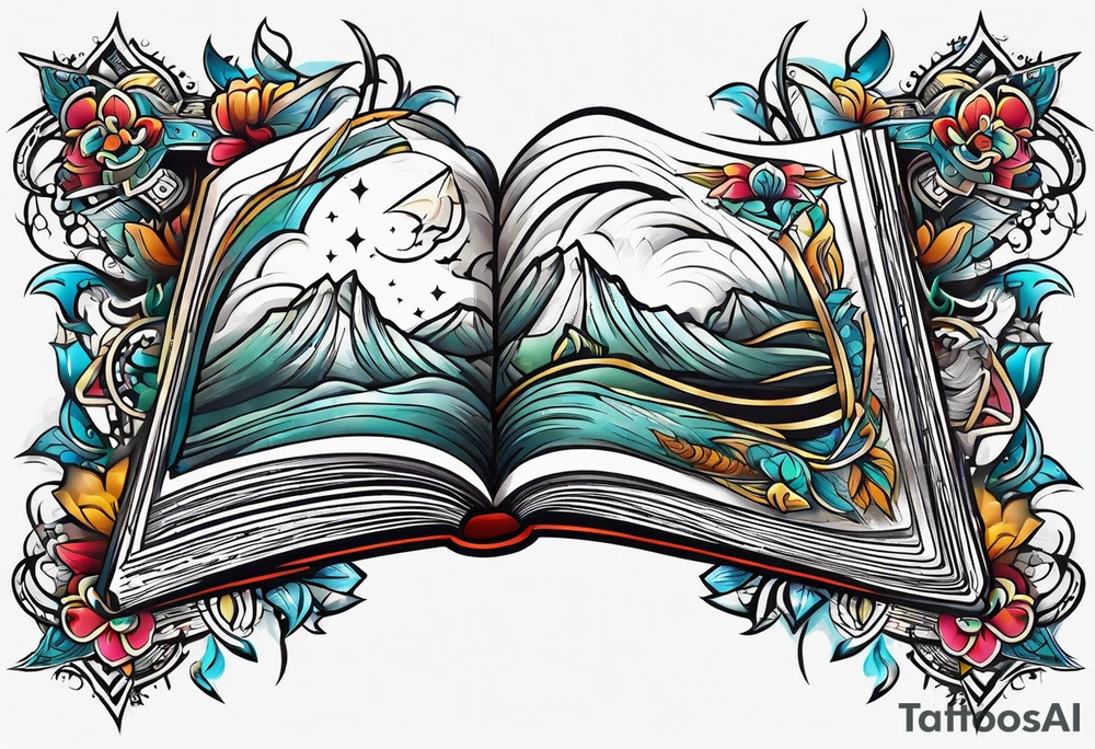 open book tattoo idea