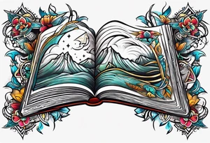 open book tattoo idea