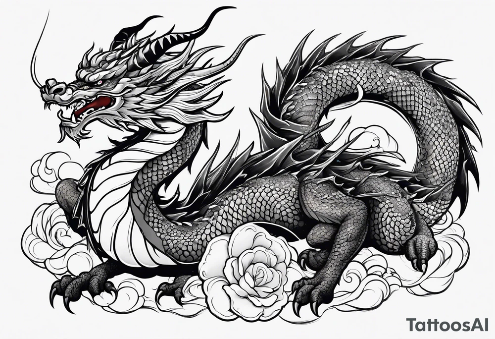 dragon, asian, vietnamese, japense, oni, big tattoo idea