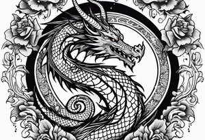 Dragon with a heart tattoo idea
