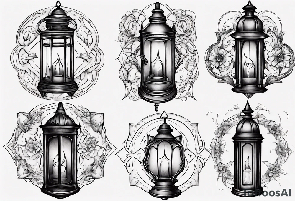 Gothic lantern tattoo idea