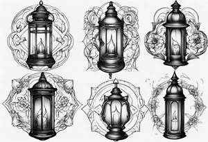 Gothic lantern tattoo idea