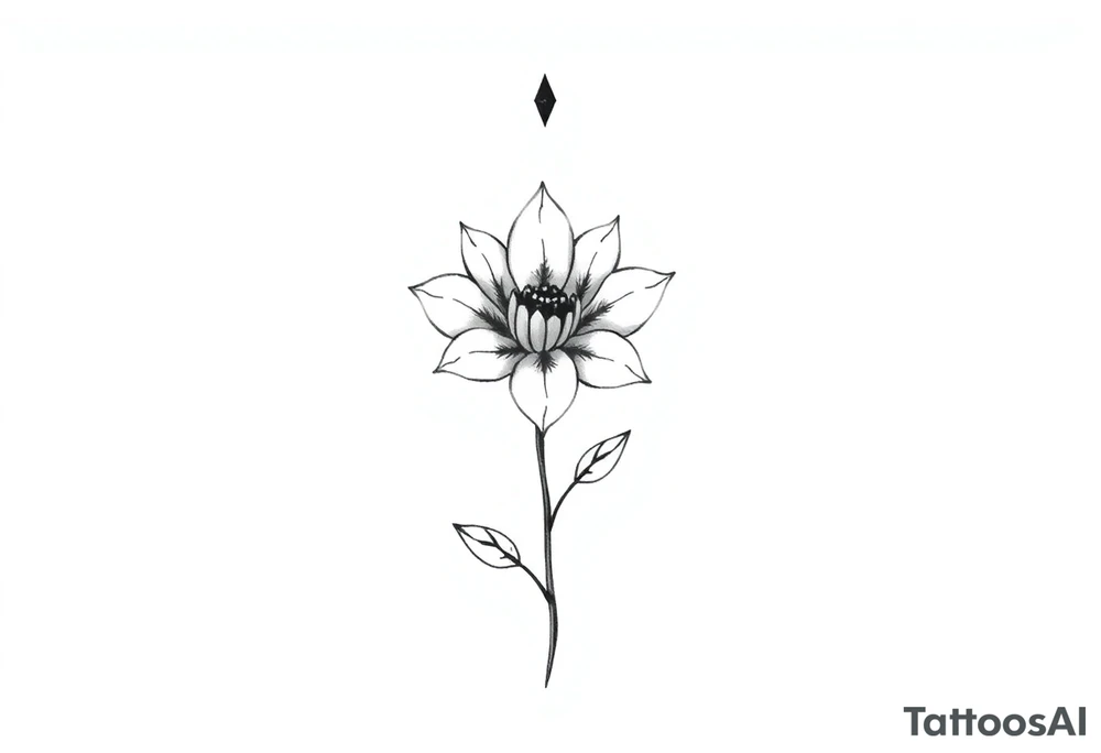 A minimalist flower tattoo that represents a shattered and betrayed gemini woman who fought hard throughout this year. tattoo idea