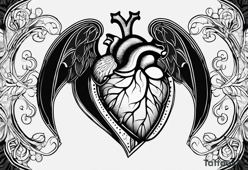 heart/dimond shape, two parts that are symmetrical, resembling lungs or breathing tattoo idea