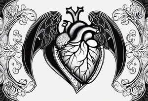 heart/dimond shape, two parts that are symmetrical, resembling lungs or breathing tattoo idea