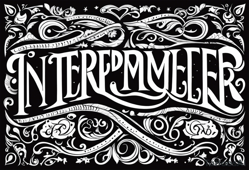 Text : Interpermdekulær tattoo idea